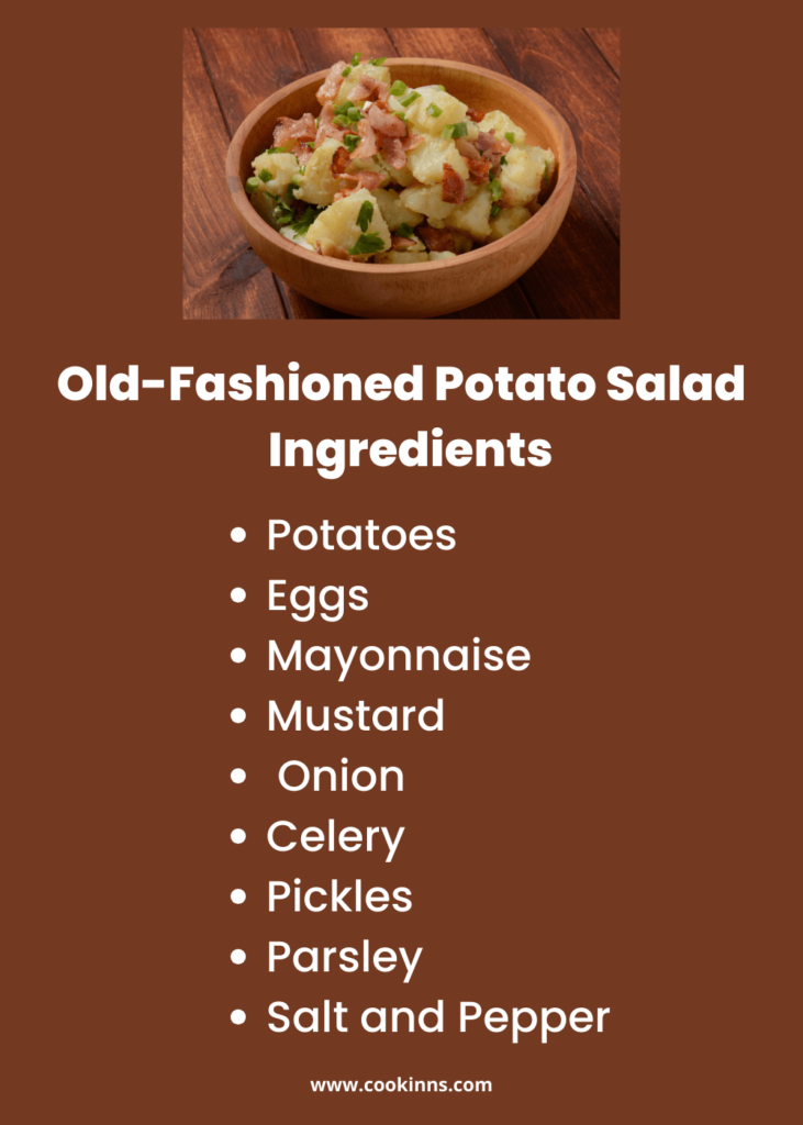 Old-Fashioned Potato Salad Ingredients