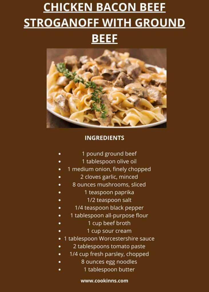 Beef Stroganoff Ingredients