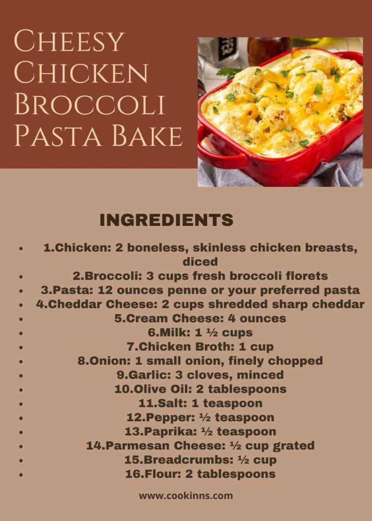 Broccoli Chicken Pasta Bake